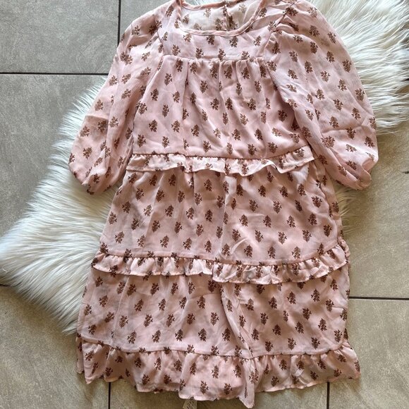 4 Piece Bundle - Girls Size 10 12 Youth 3 Ruffle Dresses and 1 Black Leggings - Picture 6 of 6